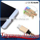 Braided Fabric Fast Charging USB 3.1 Type C Charging Braided Data Cable thumbnail-3