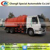 12-16cbm SINOTRUK HOWO sewage suction tanker truck for sale