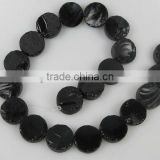15-25mm Natural Black Obsidian Jade rough coins gemstone