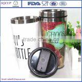 16oz Stainless Steel Insulated Auto Mug/Thermo Coffee Tumbler/Drinking Cup Travel Cup thumbnail-1