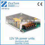 Shenzhen Zeatwo 12v 5a smps power supply cctv camera power supply 12vdc
