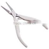 Long pointed nose pliers spring,White Molded Handle SM-3102