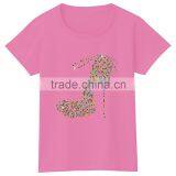 High Heels Short Sleeves Cotton Color Story Girls Tshirt thumbnail-5
