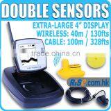 2-in-1 Wireless Wired Boat Sonar C F 40m/130fts 100m/328fts Fishfinder Fish Finder