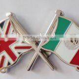 Custom Country Flag Cross Badges, National Flag Pin Badge thumbnail-1