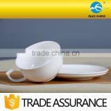 White Chafing Ceramic Coffee Cup With Handle thumbnail-2