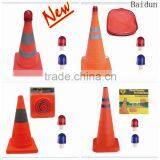 New and Cheap Collapsible Traffic Safety Road Cone/different Heights Folding PP/ABS Cones thumbnail-1
