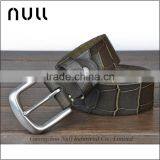 Men's Quality and Handsome Wholesale Leather Blacks Crocodile Leather Belt thumbnail-4