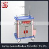 Five Drawers Aluminum Columns With Two Baskets ABS Transfusion Trolley thumbnail-3