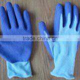 10 Guage High Quality Blue Foaming Latex Coated Safety Work Gloves thumbnail-3