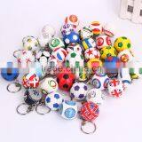 Customed Small Gifts Football Shape pu Keychain for Promotional