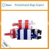 Wholesale stripe bags cosmetic bags cases ladies