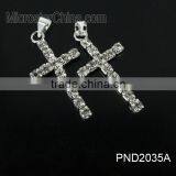 Fashion Black Color Copper Clear Rhinestone Cross Locket Pendant Necklace thumbnail-5
