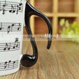 Creative Music Note Stave and Piano Ceramic Breakfast Mugw Ith Lid and Black Handle thumbnail-4