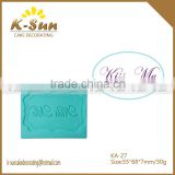 K-sun letters Kiss me silicone mold fondant cupcake photo frame chocolate mold