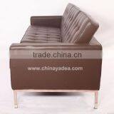 Furniture Leather Florence Knoll Three Seater Sofa in Office thumbnail-3