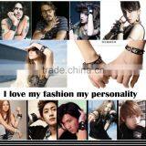 Stainless Steel Genuine Leather Bracelet thumbnail-5