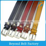 Beyond Women's 1inch Wide Genuine Leather Dress Belt with Two Row Stitch in Stock