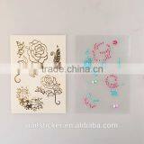 Custom Fashionable Rhinestone Sticker Metallic Tattoo Diamond Gold Temporary Tattoo Stickers thumbnail-6