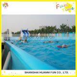 Summer Swimming Rectangular PVC Outdoor Above Ground Metal Frame Pools