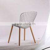 Bertoia Chair Wood Leg /metal Seat Chair With Solid Wood Leg /wire Chair thumbnail-2