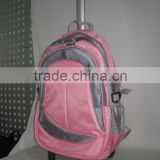 pink trolley backpack for girls