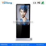 Aluminum bezel 65inch floor standing lcd advertising player with Wifi function