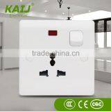 China Manufacture PC Material 13A 250V Electrical Single Gang 3 Pin Light Wall Switch Socket