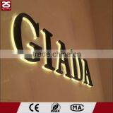 CE UL Rohs LED Backlit Acrylic Base Stainless Steel Illuminated Sign Letters thumbnail-2