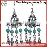Retro National Wind Jewelry Tassel Leaves Pendant Earrings Turquoise Earrings Ebay Home Selling for OEM / ODM thumbnail-1