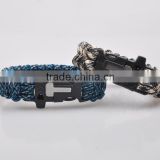 paracord bracelet with fire starter, paracord bracelet shackle