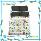 Soft Five Layers Baby Bamboo Charcoal Inserts Reusable Liners for Cloth Diapers with Gussets