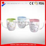 Color Inside White Outside 2-tone Color Ceramic Mug With Decal Design Imprint thumbnail-1