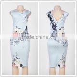 High quality with wholesale price tempting bodycon dress elegant ladies print dress