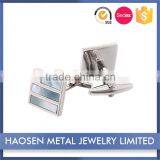 Super Quality Abalone MOP Blue Shell With Onyx Men'S Stone Rhinestone Cufflinks thumbnail-6