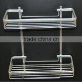 Dual Tier Wall Mount Corner Basket thumbnail-1