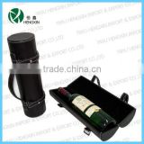 Black high-end elegant gift wine carrier crate for single wine bottle
