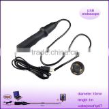 protable dia 7mm waterproof handle usb inspection borescope infrared camera