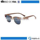 Vintage Style Metal Half Frame Bamboo Wooden Sunglasses Wholesale in China
