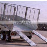 Fully Hot Deep Galvanized Tipping Trailer 2 Ton ,dump Wagon, Tandem Axles With Battary Oil Tank and Wire Mesh Fence thumbnail-2