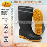 Black PVC Safety Boots Gumboots Wellington Boots With Relective Tape thumbnail-1