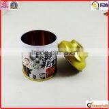 Durable Four Color Print Metal Round Decorative Empty Coffee Tin Cans