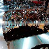 Used Hotel Furniture Hotel Stainless Steel Chair / Dairy Cow Leather Sofa Chair ND128 thumbnail-4