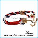 New Design Cheap Custom Jewelry Handmade Multi Color Nylon Nautical Rope Anchor Bracelet for Men thumbnail-3