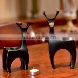 Retro Wedding Table Centerpieces Deer Tealight Candle Holder thumbnail-3