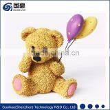 Custom Small Resin Bear With Balloon Statue thumbnail-1