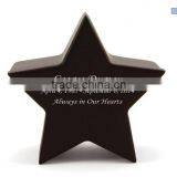 New Design Custom Star Shape MDF Cherry Wood Keepsake Ashes Urn thumbnail-1