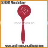 Food Grade Silicone Kitchen Cooking Skimmer With Stainless Steel Plastic Handle thumbnail-5