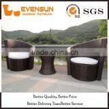 Coffee Shop PE Rattan Table For Stackable Garden Set thumbnail-6