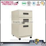 China Waterproof File Storage Cabinet Blue 3 Drawer Mobile Pedestal Cabinet in Stock thumbnail-5